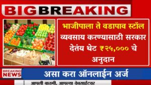 Vegetables Vada Pav Stalls Anudan Yojana