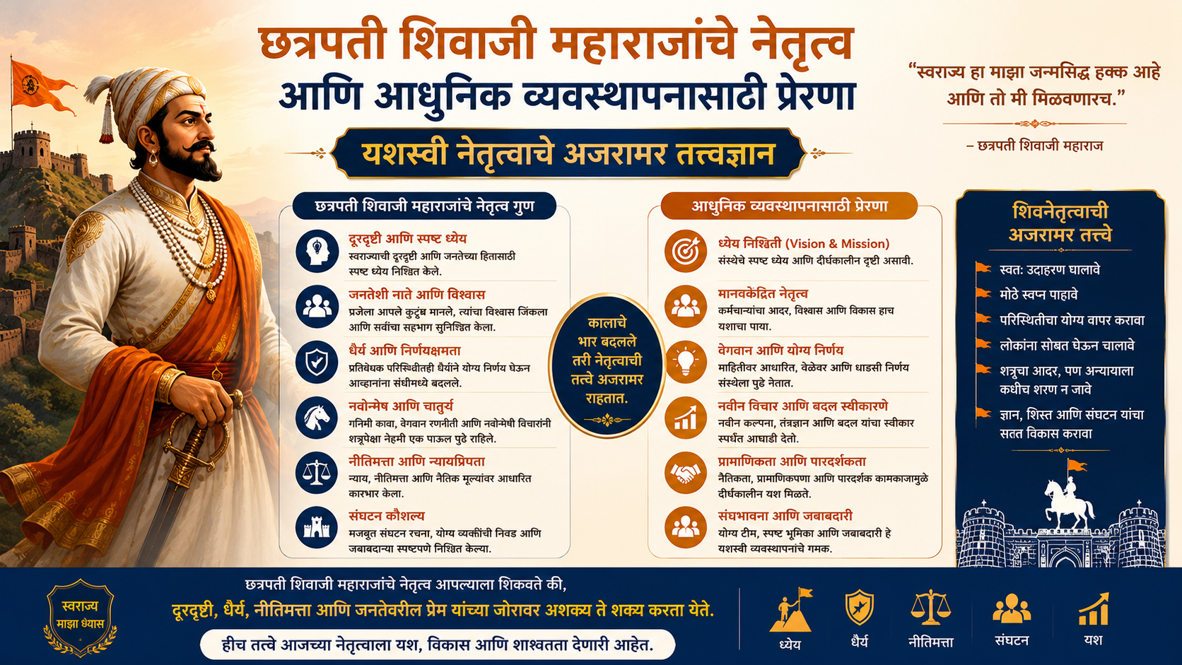 छत्रपती शिवाजी महाराजांचे नेतृत्व