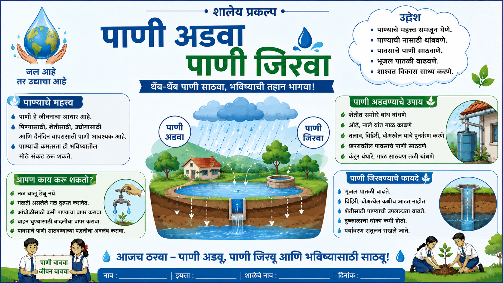 पाणी अडवा पाणी जिरवा: शालेय