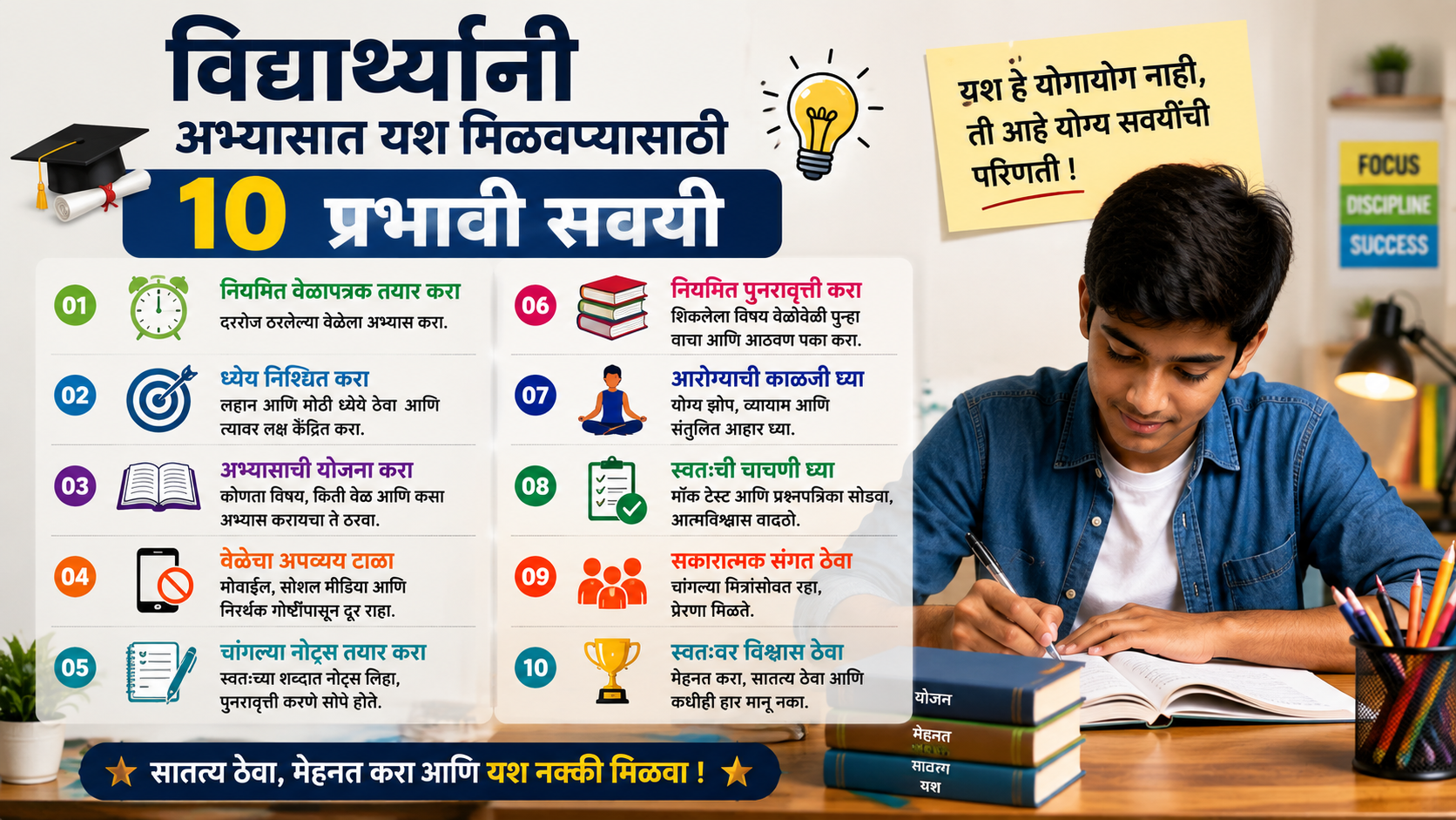 विद्यार्थ्यांनी अभ्यासात